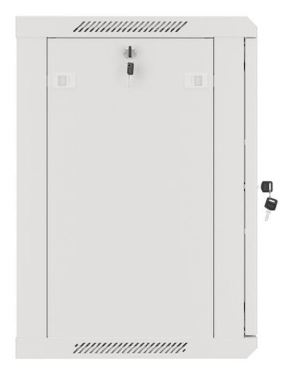 ARMARIO RACK 19" MURAL 12U/600X450 PARA AUTOMONTAJE CON PUERTA METALICA GRIS - detalle