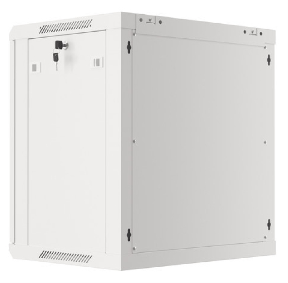 ARMARIO RACK 19" MURAL 12U/600X450 PARA AUTOMONTAJE CON PUERTA METALICA GRIS - detalle