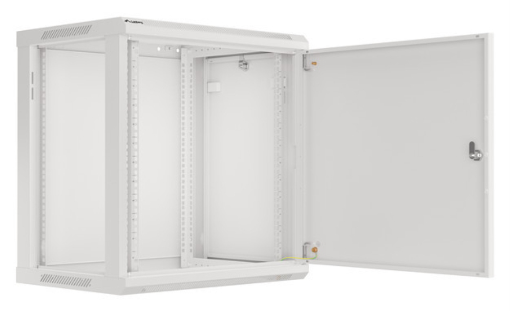 ARMARIO RACK 19" MURAL 12U/600X450 PARA AUTOMONTAJE CON PUERTA METALICA GRIS - detalle