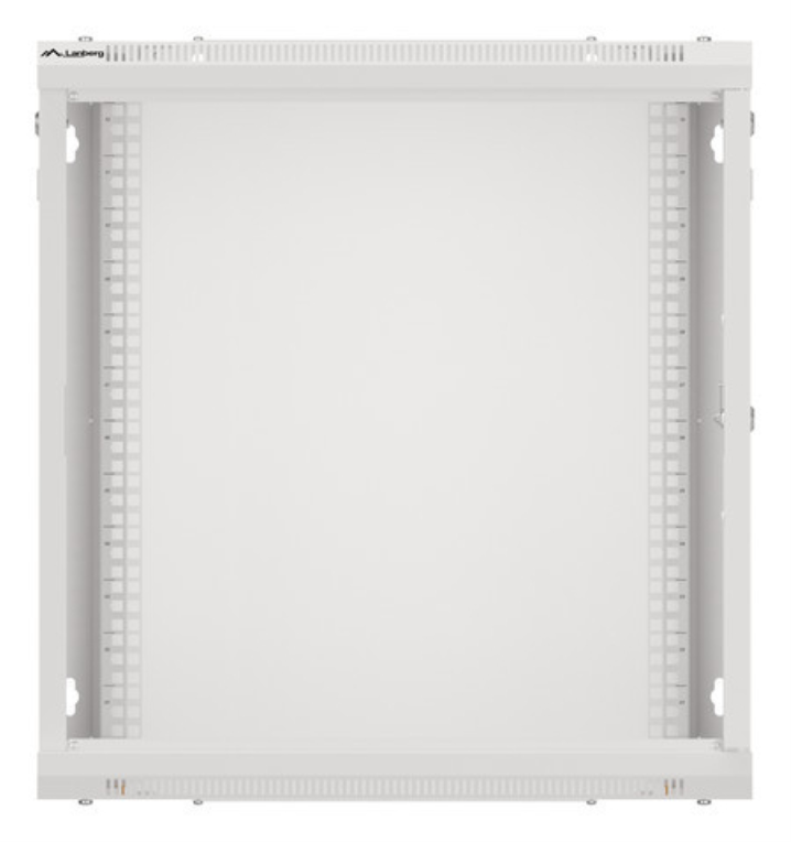 ARMARIO RACK 19" MURAL 12U/600X450 PARA AUTOMONTAJE CON PUERTA METALICA GRIS - detalle