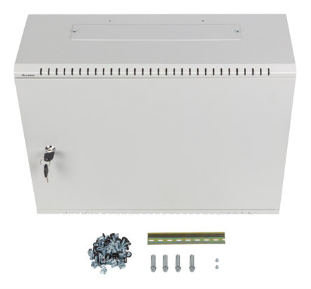 ARMARIO RACK 19" MURAL 4U+3U/540X200 BAJO PERFIL GRIS (MONTADO) - detalle