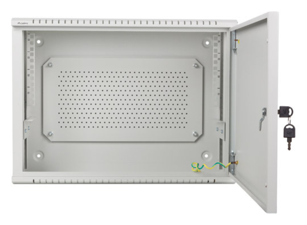 ARMARIO RACK 19" MURAL 4U+3U/540X200 BAJO PERFIL GRIS (MONTADO) - detalle
