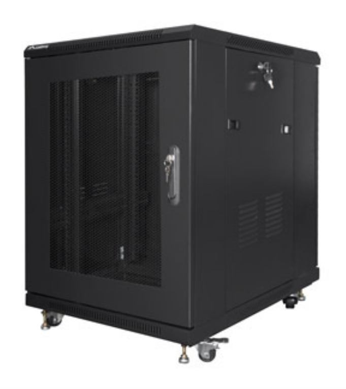 ARMARIO RACK LANBERG 19” 15U 600X800 FLAT PACK NEGRO PUERTA MALLA - detalle