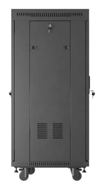 ARMARIO RACK LANBERG 19" 24U 600X600 CON LCD PUERTA DE CRISTAL FLAT PACK NEGRO - detalle