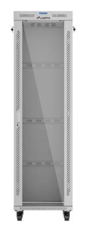 ARMARIO RACK LANBERG 19" 42U 600X600 CON LCD PUERTA DE CRISTAL FLAT PACK GRIS - detalle