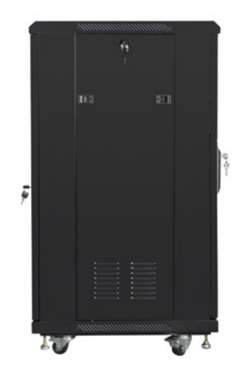 ARMARIO RACK LANBERG 22U 600X600 FLAT PACK PUERTA CRISTAL NEGRO - detalle