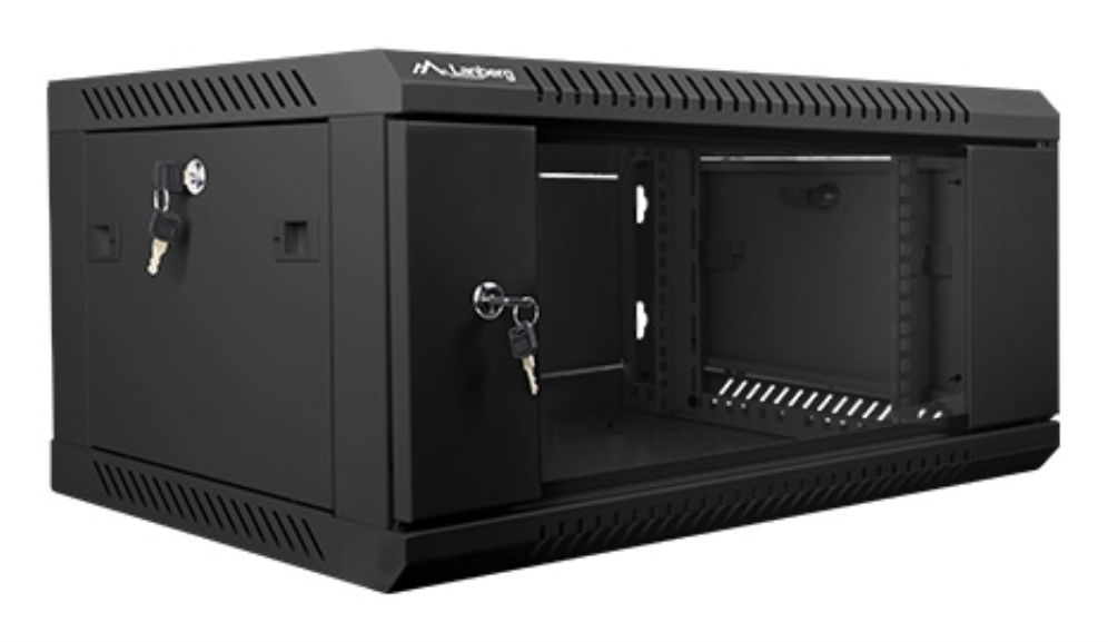 ARMARIO RACK LANBERG 4U 600X450X279 AUTO ENSAMBLADO 19" HASTA 60 KG NEGRO - detalle