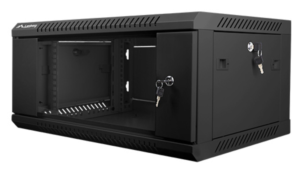ARMARIO RACK LANBERG 4U 600X450X279 AUTO ENSAMBLADO 19" HASTA 60 KG NEGRO