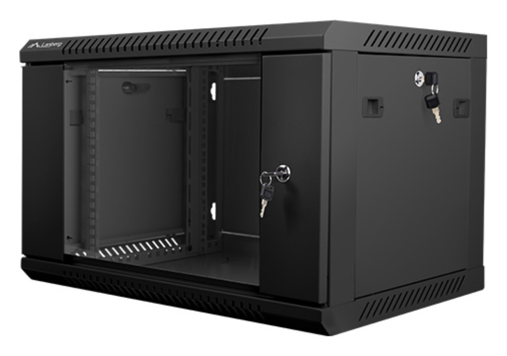 ARMARIO RACK LANBERG 6U 600X450X368 AUTO ENSAMBLADO 19" HASTA 60 KG NEGRO