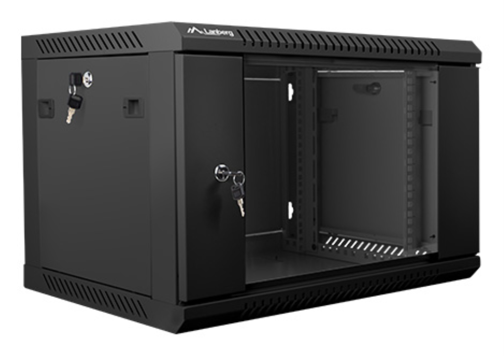 ARMARIO RACK LANBERG 6U 600X450X368 AUTO ENSAMBLADO 19" HASTA 60 KG NEGRO - detalle