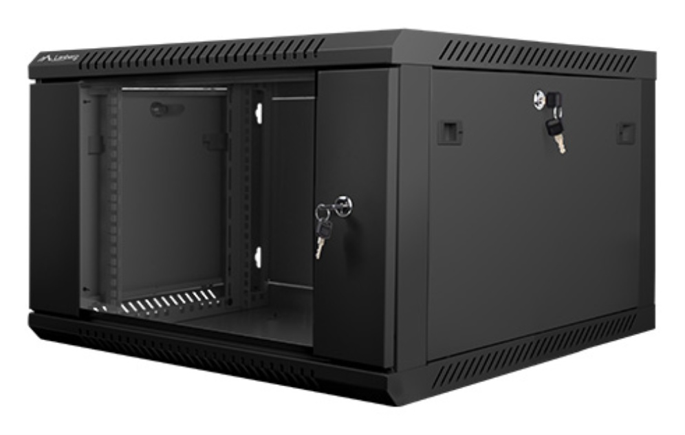 ARMARIO RACK LANBERG 6U 600X600X368 AUTO ENSAMBLADO 19" HASTA 60 KG NEGRO