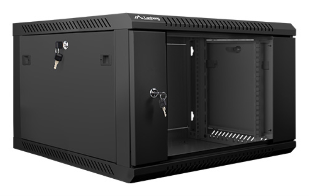 ARMARIO RACK LANBERG 6U 600X600X368 AUTO ENSAMBLADO 19" HASTA 60 KG NEGRO - detalle