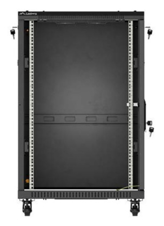 ARMARIO RACK LANBERG DE SUELO 19" 18U 600X600 PUERTA DE CRISTAL FLAT PACK NEGRO - detalle