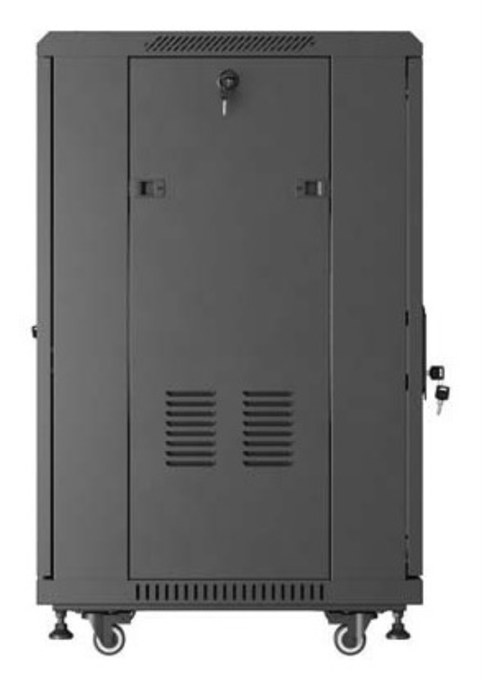 ARMARIO RACK LANBERG DE SUELO 19" 18U 600X600 PUERTA DE CRISTAL FLAT PACK NEGRO - detalle