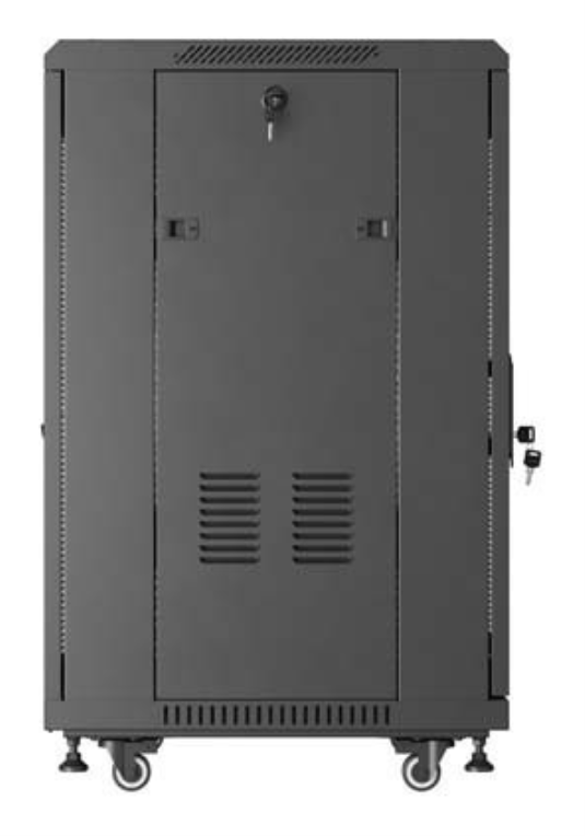 ARMARIO RACK LANBERG DE SUELO 19" 18U 600X600 PUERTA PERFORADA FLAT PACK NEGRO - detalle