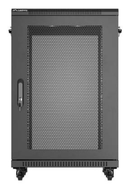 ARMARIO RACK LANBERG DE SUELO 19" 18U 600X600 PUERTA PERFORADA FLAT PACK NEGRO - detalle