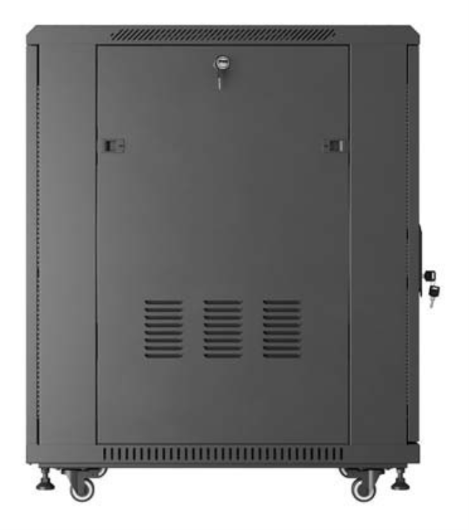 ARMARIO RACK LANBERG DE SUELO 19" 18U 600X800 PUERTA PERFORADA FLAT PACK NEGRO - detalle