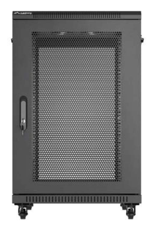 ARMARIO RACK LANBERG DE SUELO 19" 18U 600X800 PUERTA PERFORADA FLAT PACK NEGRO - detalle