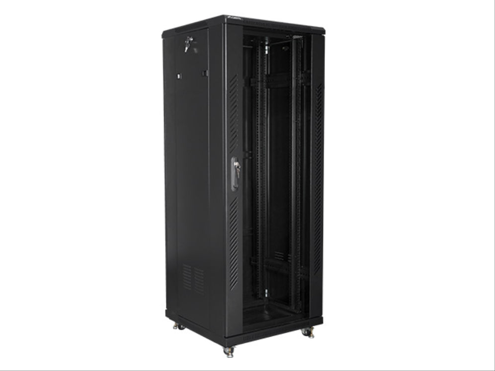 Armario rack Lanberg FF01-6632-12B de 32U, rack ou marco independente, negro
