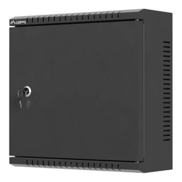 Lanberg 2U Bastidor de pared Negro