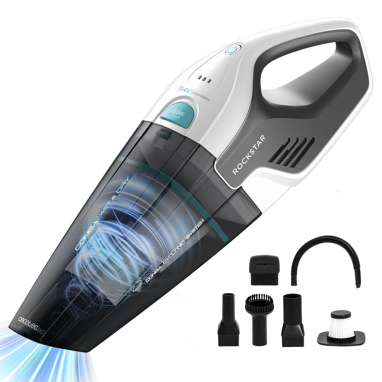 Cecotec Conga Rockstar aspiradora de mano Gris. Blanco Sin bolsa