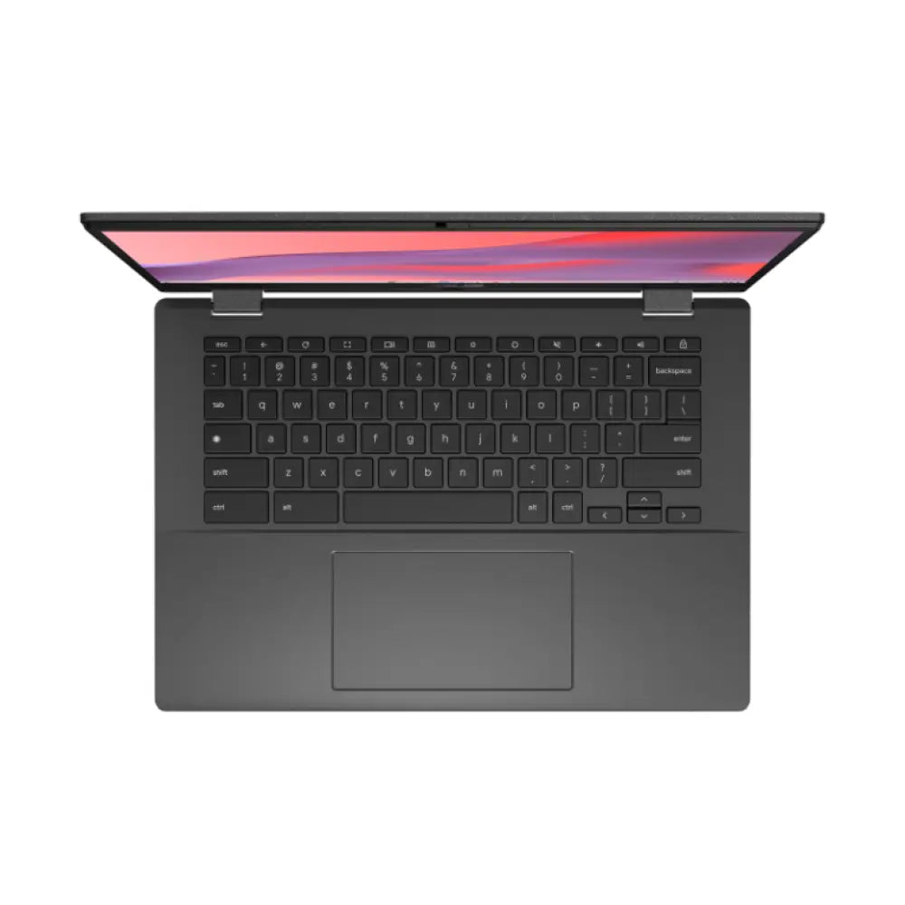 ASUS Chromebook CM14 Flip CL1402FM2A-EC0224 - Ordenador Portátil 14" Full HD (MediaTek Kompanio 520. 8GB RAM. 128GB eMMC. ARM Mali-G52 MC2. ChromeOS) Gris Gravidad - Teclado QWERTY español - detalle