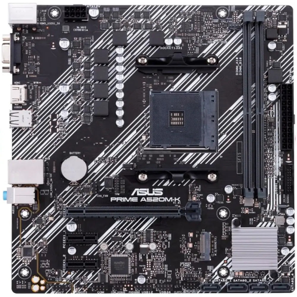 Asus Placa Base PRIME A520M-K  mATX AM4 - detalle
