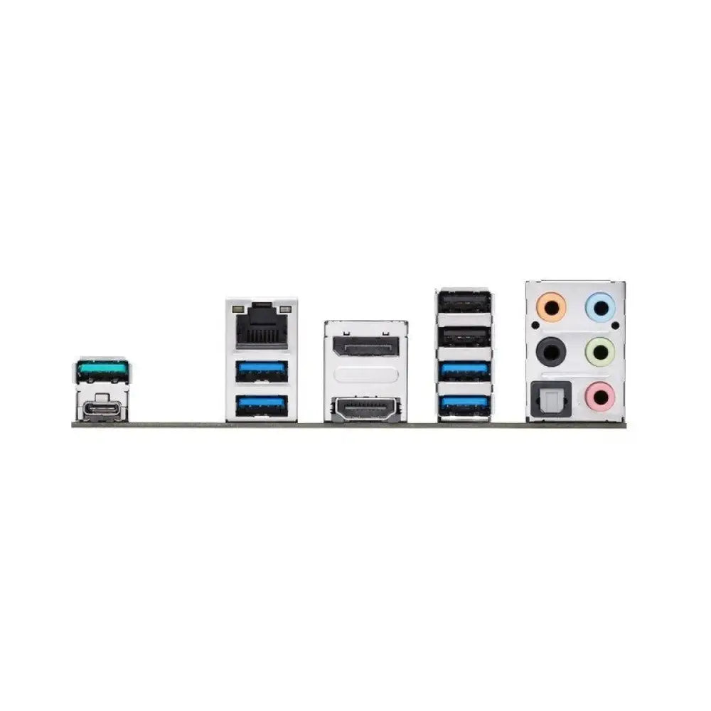 Placa base ASUS PRIME B550-PLUS ATX para AMD AM4, vista frontal con ranuras y conectores en la imagen