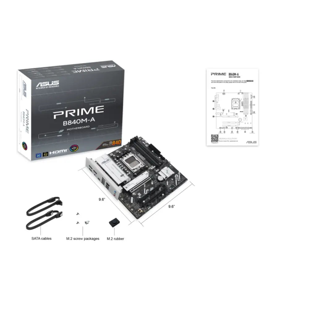 ASUS PRIME B840M-A-CSM AMD B840 Zócalo AM5 micro ATX - detalle