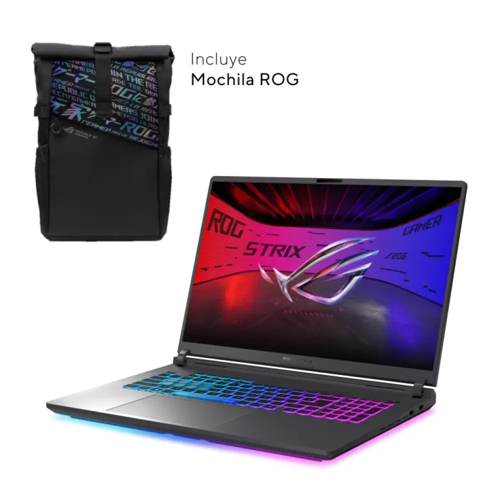 ASUS ROG Strix G18 G815LR-S9046 - Ordenador Portátil Gaming de 18" WQXGA 240Hz (Intel Core Ultra 9 275HX. 32GB RAM. 1TB SSD. NVIDIA RTX 5070 Ti 12GB. Sin Sistema Operativo) Gris Eclipse - Teclado QWERTY español - detalle