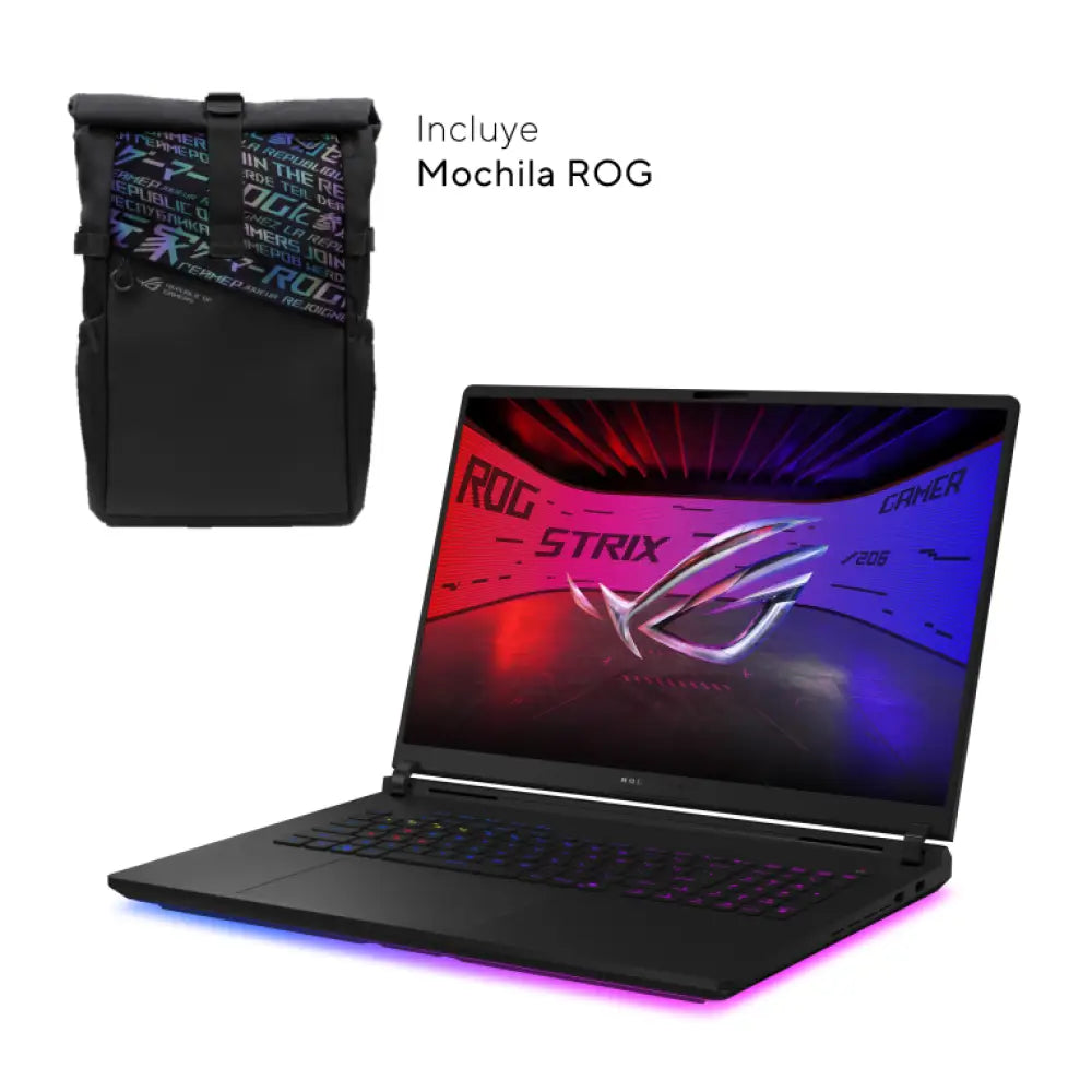 ASUS ROG Strix SCAR 18 G835LX-SA046W - Ordenador Portátil Gaming de 18" WQXGA 240Hz (Intel Core Ultra 9 275HX. 64GB RAM. 4TB SSD. NVIDIA RTX 5090 24GB. Windows 11 Home) Negro - Teclado QWERTY español - detalle