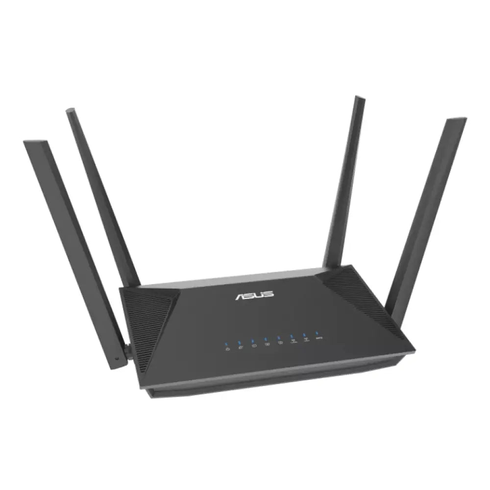 ASUS RT-AX52 AX1800 AiMesh router inalámbrico Gigabit Ethernet Doble banda (2.4 GHz / 5 GHz) Negro - detalle