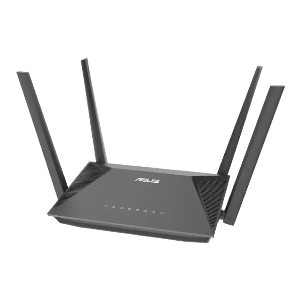 ASUS RT-AX52 AX1800 AiMesh router inalámbrico Gigabit Ethernet Doble banda (2.4 GHz / 5 GHz) Negro - detalle
