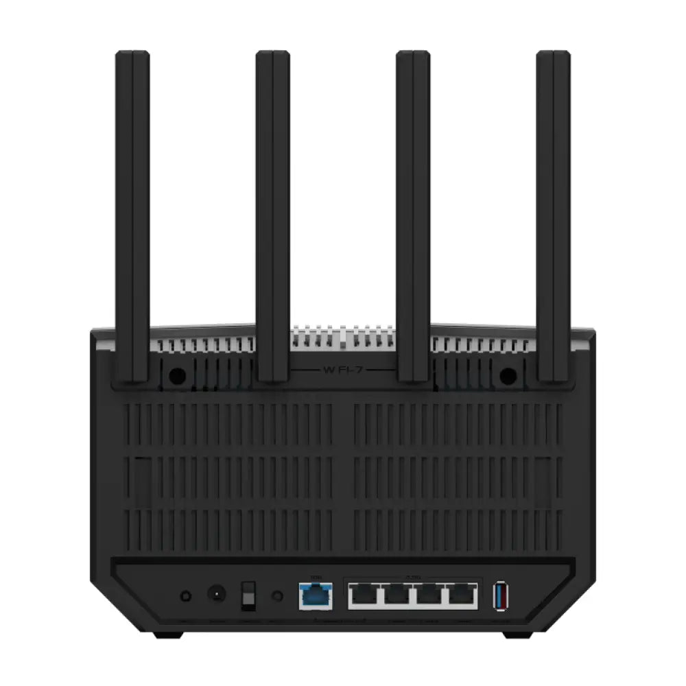 ASUS RT-BE92U router inalámbrico 10 Gigabit Ethernet Tribanda (2.4 GHz / 5 GHz / 6 GHz) Negro - detalle