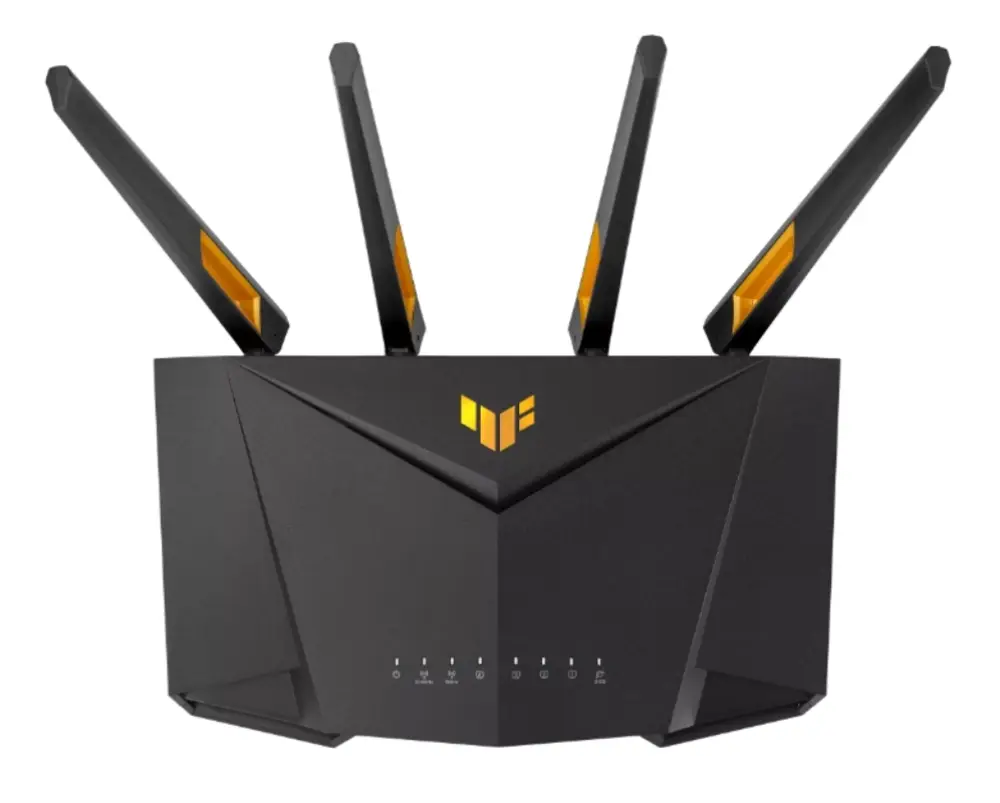 ASUS TUF-AX4200 router inalámbrico Gigabit Ethernet Doble banda (2.4 GHz / 5 GHz) Negro - detalle