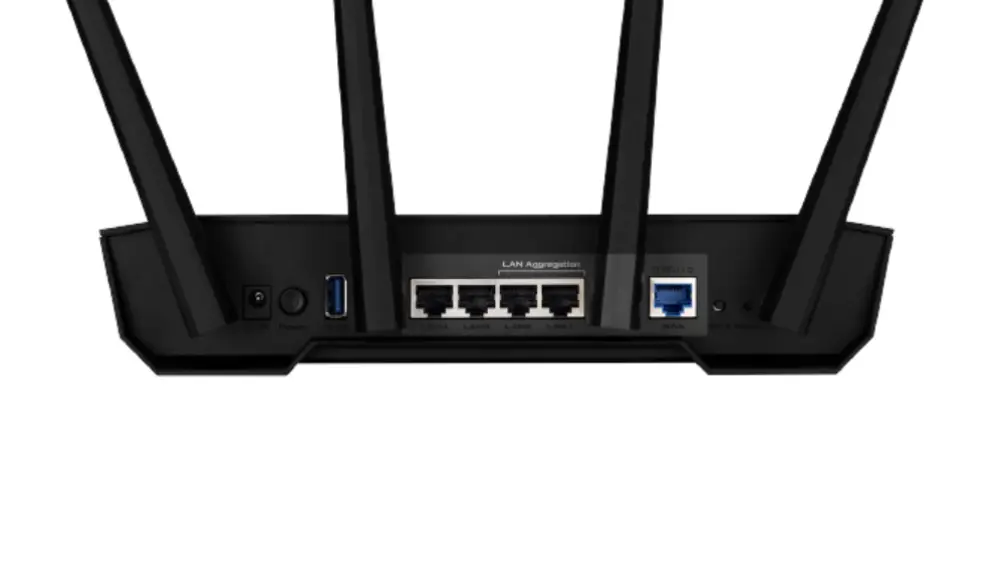 ASUS TUF Gaming AX3000 V2 router inalámbrico Gigabit Ethernet Doble banda (2.4 GHz / 5 GHz) Negro. Naranja - detalle