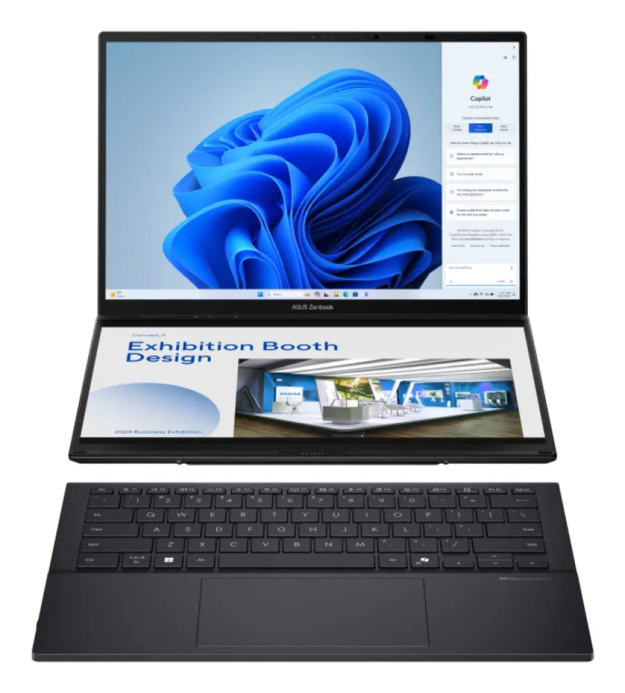 ASUS Zenbook Duo OLED UX8406CA-QL336W - Ordenador Portátil 14" WUXGA (Intel Core Ultra 7 255H. 32GB RAM. 1TB SSD. Arc 140T. Windows 11 Home) Gris Tintero - Teclado QWERTY español - detalle