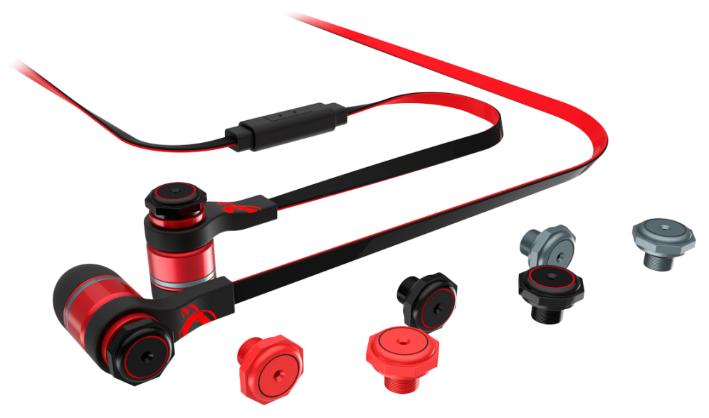 AURICULAR GAMING OZONE TRIFX ROJO NEGRO MICROFONO ALAMBRICO - detalle
