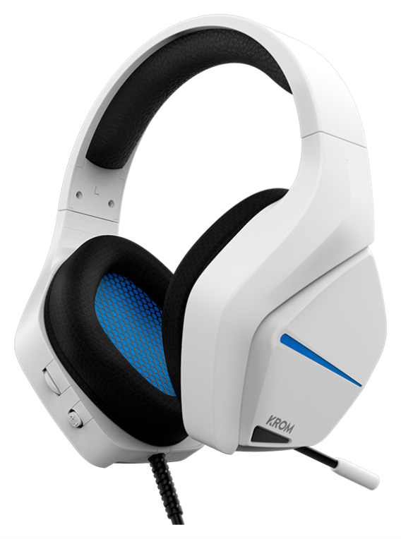 AURICULAR GAMNG KROM KOPA MOVE ESTEREO BLANCO AZUL - detalle