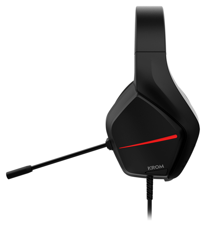 AURICULAR GAMNG KROM KOPA MOVE ESTEREO NEGRO ROJO - detalle