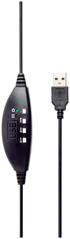 AURICULAR GEMBIRD MHS-U-001 NEGRO MICROFONO ALAMBRICO USB - detalle