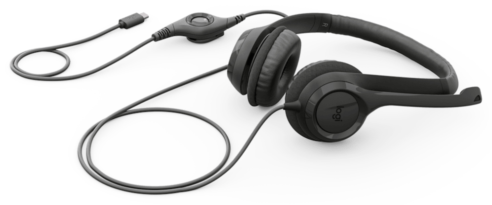 AURICULAR PROFESIONAL LOGITECH H390 USB-C HEADSET BLACK - detalle