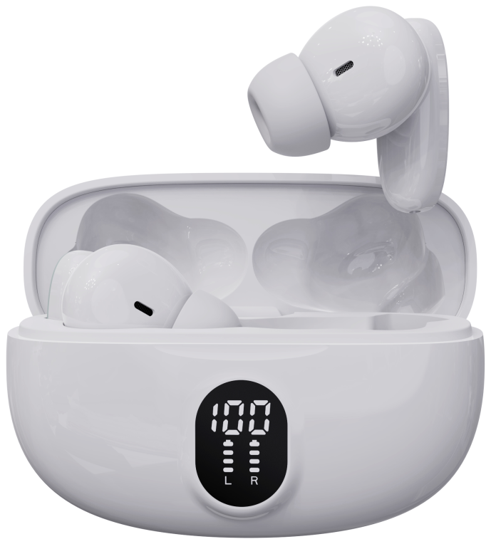 AURICULARES BLUETOOTH DENVER INALAMBRICOS CON EFECTO DE LUZ BLANCO