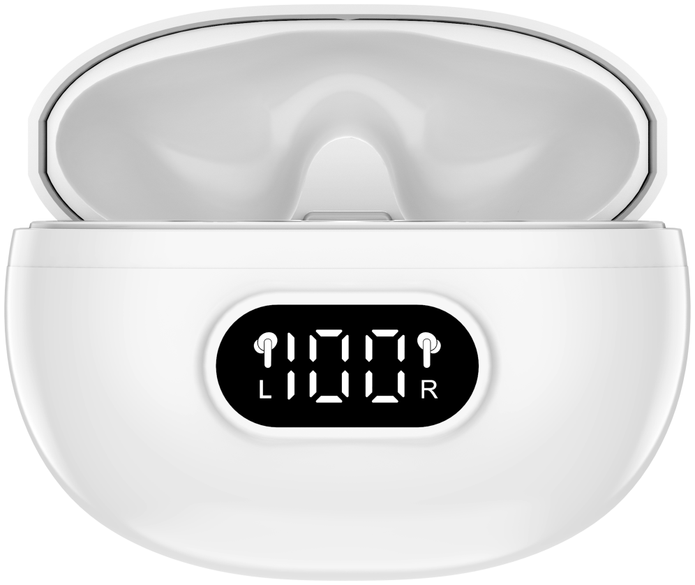 AURICULARES BLUETOOTH DENVER INALAMBRICOS CON ENC (4 MICROFONOS) BLANCO - detalle