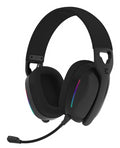 Auriculares inalámbricos e con cable Zalman ZM-HPS650W, Bluetooth para xogos, negros