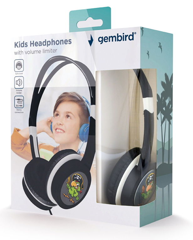 AURICULARES GEMBIRD MHP-JR-BK INFANTIL NEGRO ALAMBRICO JACK 3.5MM