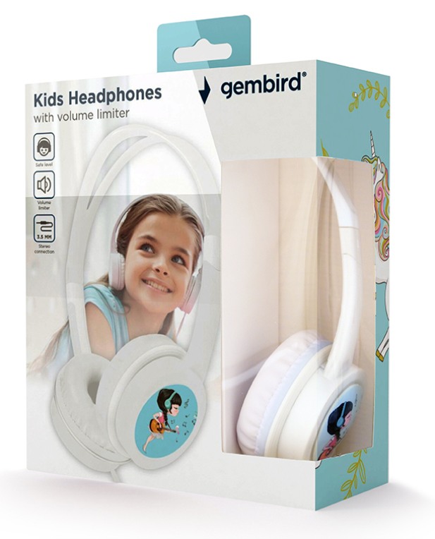 AURICULARES GEMBIRD MHP-JR-W INFANTIL BLANCO ALAMBRICO JACK 3.5MM