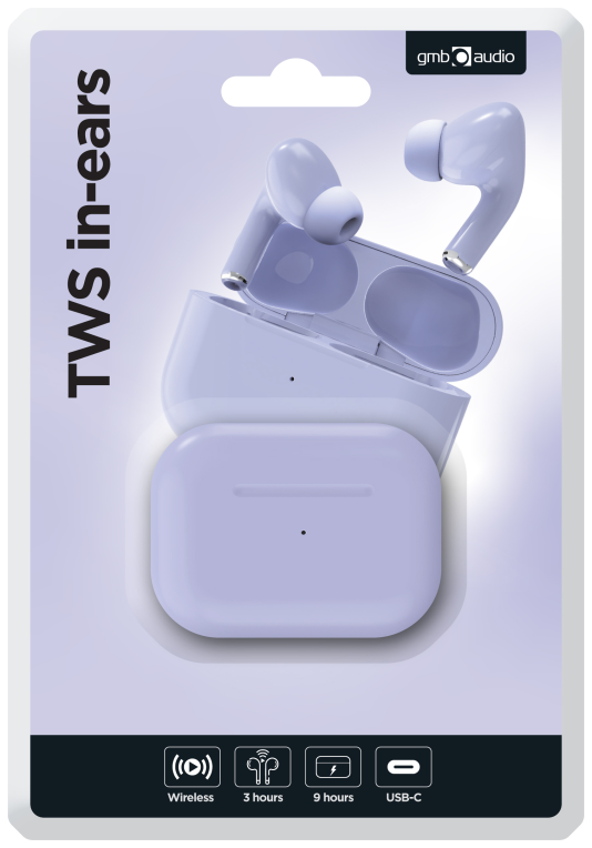 AURICULARES GEMBIRD TWS-03-V VIOLETA BT - detalle