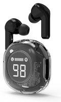 AURICULARES GEMBIRD TWST-01-BK TRANSPARENTES NEGRO BT