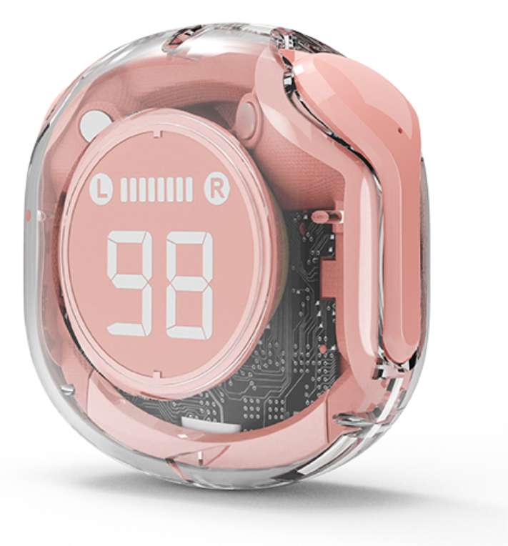 AURICULARES GEMBIRD TWST-01-PK TRANSPARENTES ROSA BT - detalle